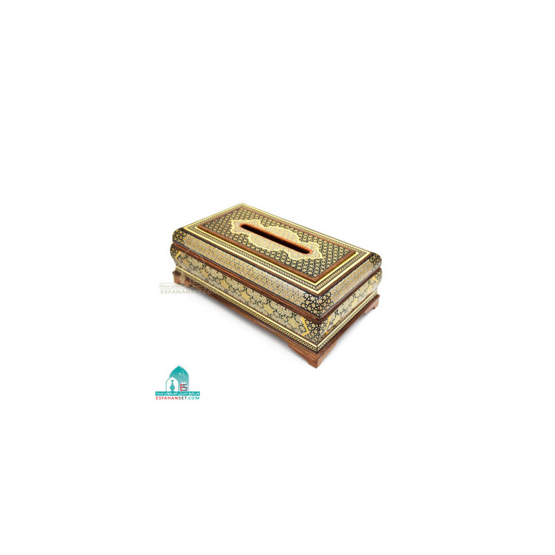 جا دستمال کاغذی خاتم کاری